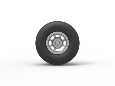 Dragster rear wheel Scale 1 to 25 3D print model