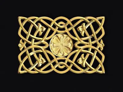 Central decor ornament for furniture 3D model 432