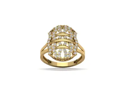 STL 3DM Women Ring Womens Ring Diamonds With Stone Model 3D print model