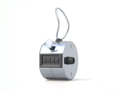 Hand Tally Counter Low-poly 3D model