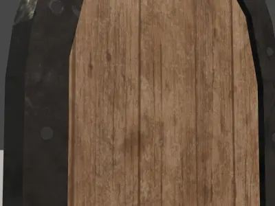 Old Big Gates Free low-poly 3D model