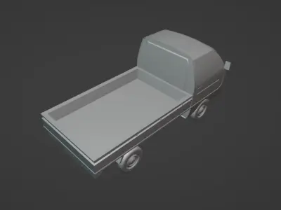 Mitsubishi Minicab Pick Up Low-poly 3D model