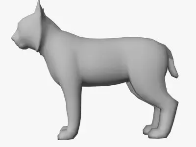 Low Poly Lynx dog Low-poly 3D model