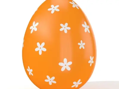 Easter Egg Cracked  N006 Low-poly 3D model