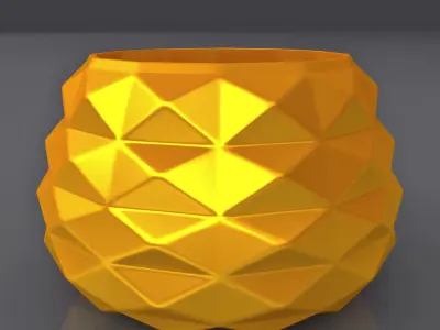 Triangulation Bowl Geometric Shape 3D Print Model 3D print model