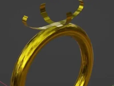 Ring with amethyst Free 3D model