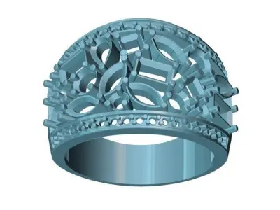 STONE TRACK RING  3D print model