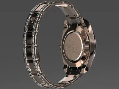 Rolex Oyster Perpetual Pearlmaster 39 Diamonds Low-poly 3D model