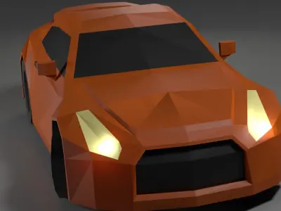Nissan GTR R35 Low-poly 3D model Low-poly 3D model