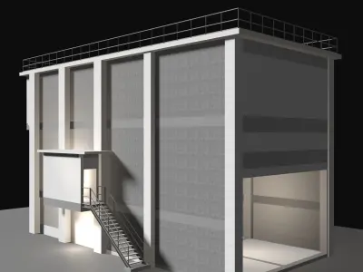Industrial building 25i11 3D model