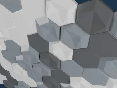Hexagonal 3D Wall Panel 3D model