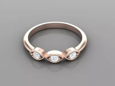 Solitaire Ring Version 1 SR20 3D model