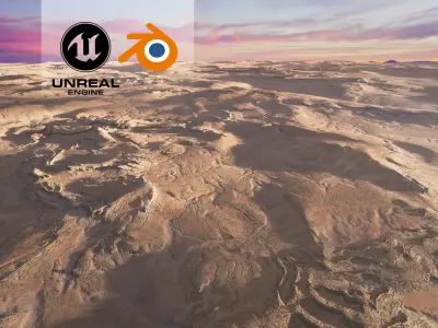 Desert Landscape Version 9 3D model