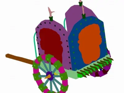 Barracks - War - Car 02 3D model