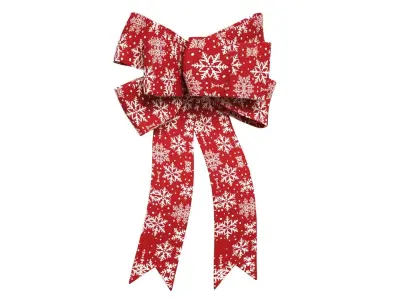 Christmas Bow Ribbon 18 Low-poly 3D model