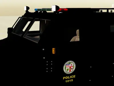 Police Los Angeles Bearcat Free low-poly 3D model