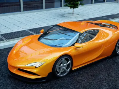 Generic Supercar v27 Low-poly 3D model