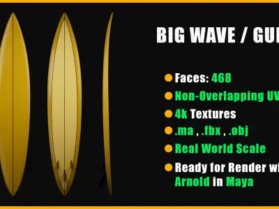 10 Surfboard 3D Models-UPDATE 3D model