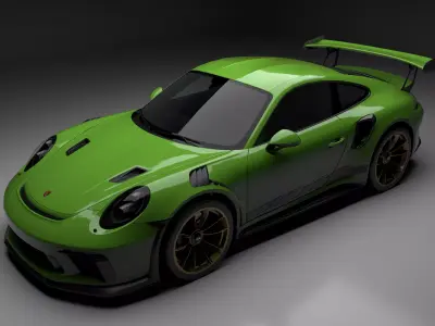 Porsche GT3 RS 2018 3D model Low-poly 3D model