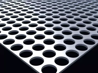 Perforated panel with 54 percent opening 25O54 3D model