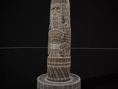 Slavic Gods Figurine Dazhbog Low-poly 3D model