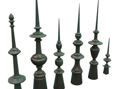 Architectural Metal Finials 0098 07-12 3D model