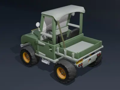 JEEP Land Rover Series One 107 Low poly 3D model