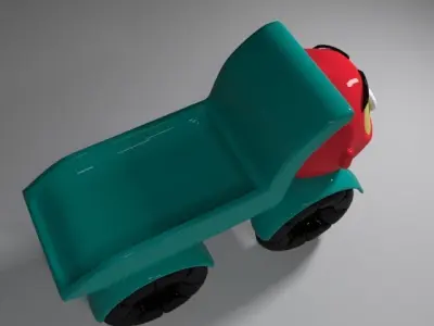 Cartoon Toy Car Low-poly 3D model