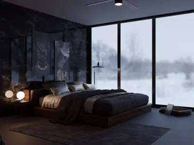 Bedroom Interior 3D model buy