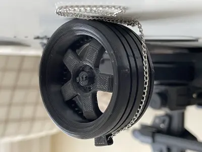 WHEEL MIRROR ORNAMENT KEYCHAIN CAR RIM SSR PROFESSOR-BRAKE DISC Free 3D print model