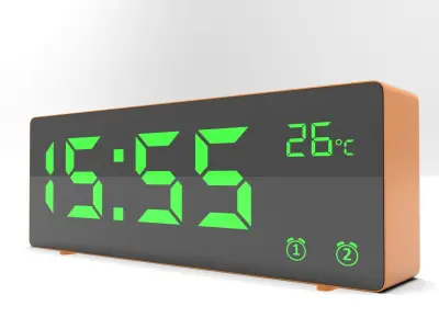 CLOCK ORANGE GREEN Low-poly 3D model