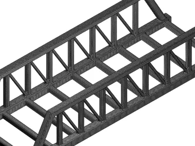 Plastic Exquisite Truss Bridge Toy 3D model