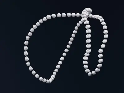 Pearls Necklace  Low-poly 3D model