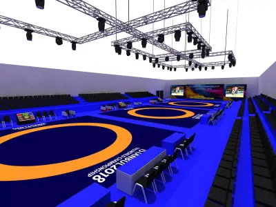 Special Wrestle Sports Hall 03 3D model