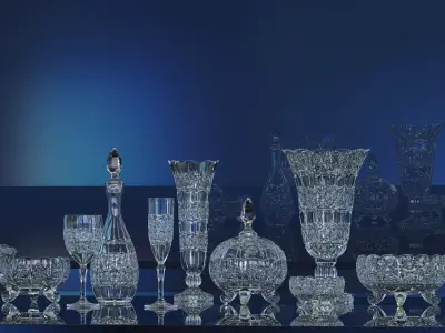 DECORE SET crystal glassware 3D print model