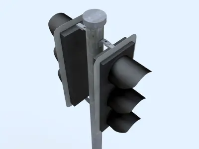 Traffic Light - UK Low-poly 3D model