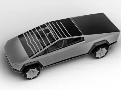 Tesla Model Y 2022  Low-poly 3D model