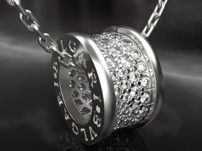 Bvlgari Necklace With Gems 3D print model