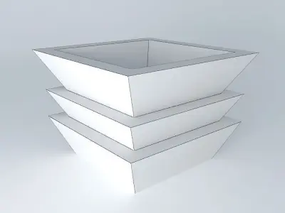 three wooden boxes Free 3D model