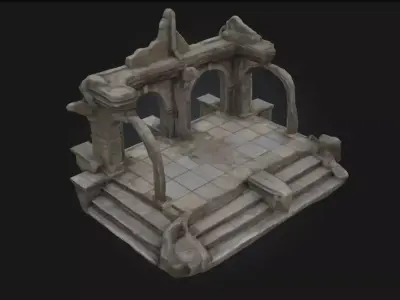 Ancient Ruins Archway  Timeless Gateway to Forgotten Realms 3D model