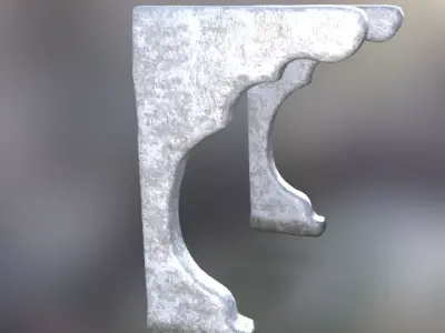 Stone Corbel Medieval Architectural 3D model