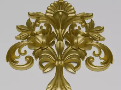 furniture 3d model cnc decor flower rose 3D model