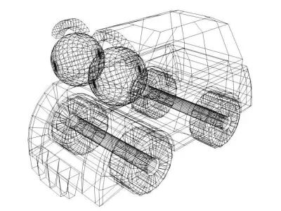 Cartoon Vehicle - Car 3D model