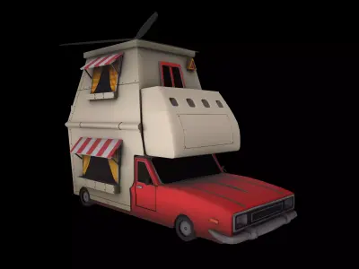 Stylized Vehicle Low-poly 3D model