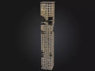 Twisted Tower  Surreal Spiral Structure for Fantasy Worlds 3D model