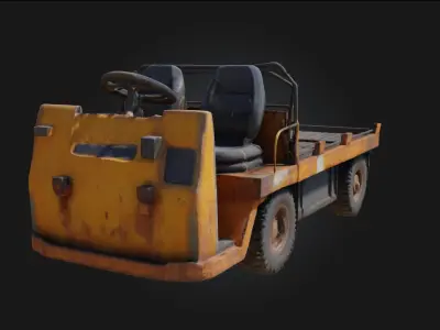 Utility Cart  Practical Mobility for Industrial and Everyday Use 3D model
