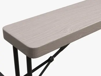 Folding Picnic Table Rectangular 3D model