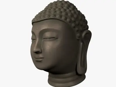 Buddha Head - Bust Low-poly 3D model