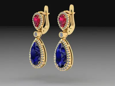 Classic Earrings  3D print model