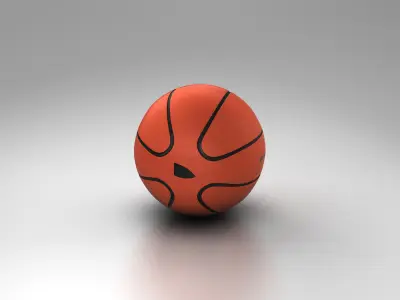 Basketball ball Star bicolor Low-poly 3D model